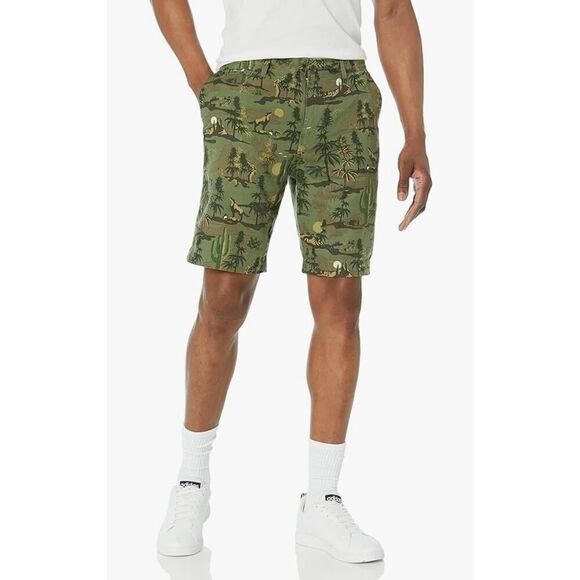 Lucky Brand Men's 9" Laguna Linen Blend Flat Front Short, Camo Desert | 38 EUC - Picture 1 of 11